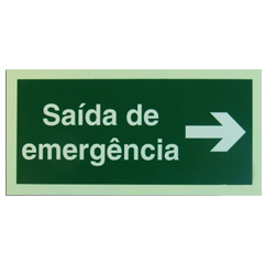 Sinalização de saída emergência